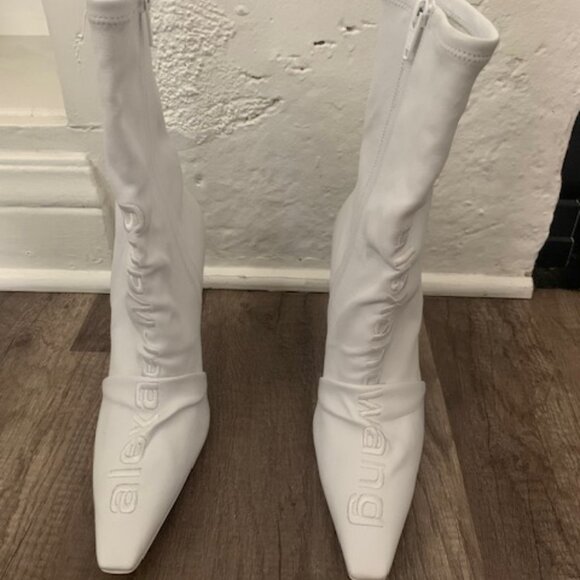 Alexander Wang Vanna High Heel Stretch Mid Calf Boots EU 37 US 7 - Picture 2 of 7